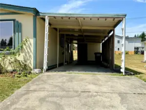 Back outside, a view of the carport.