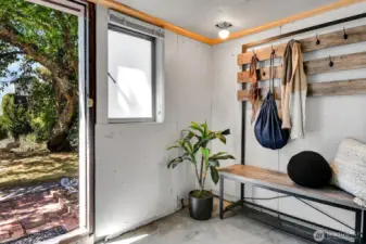 Basement entrance/mud room.