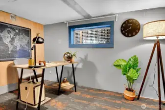 Basement office/den.