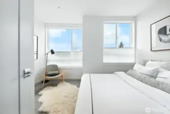 Primary bedroom with views