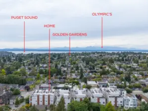 Scenic views from the private roof top deck. Short walk to everything Ballard