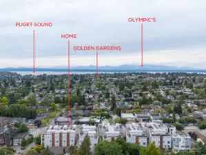 Scenic views from the private roof top deck. Short walk to everything Ballard