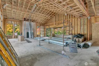 View of the spacious family room, taken from the kitchen. Home as of 10/23