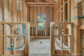 Fully tiled wet room that includes shower and free standing soaking tub. Home as of 10/23