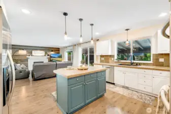 Kitchen to family room