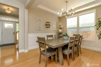 spacious formal dining room