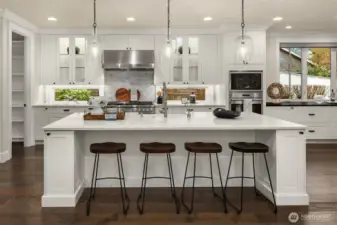 Easy to be part of the conversation as you prepare meals.