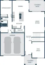 Photographs are for illustrative purposes only. Features, finishes, interior/exterior colors, landscaping and floorplan shown may vary from actual homes built