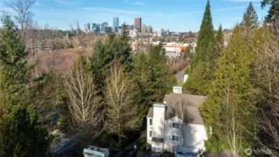 Close to downtown Bellevue, just over a mile away.