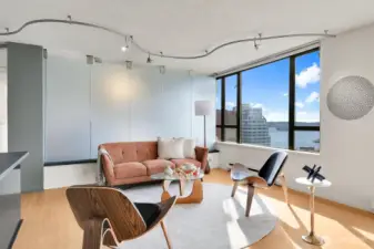 Looking into the sitting room from the office.