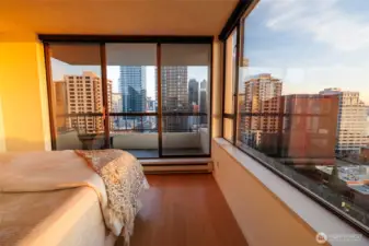 As the sun sets, the golden colors start to into permeate your home.