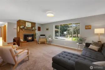 Living Room with pellet stove