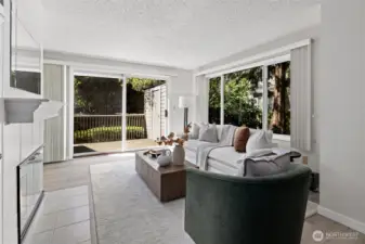 Large west facing deck off the living room.