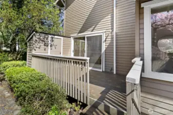 Large west facing deck.