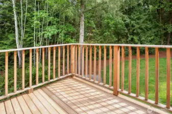 Deck off of the primary bedroom. Enjoy the surroundings.