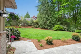 Gorgeous mature landscaping.