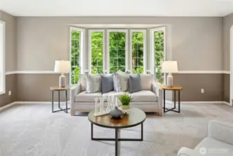 Don't miss the beautiful bay windows.