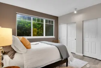 Primary bedroom with two large closets
