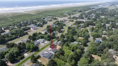 Home is located just a half mile from the beach approach on Pacific Blvd.
