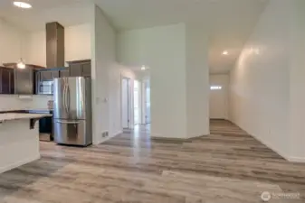 From the great room, looking towards the front door.