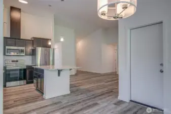 Dining room also leads outside to the rear covered deck.