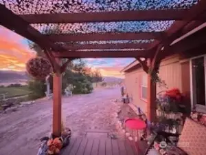 View from deck toward driveway