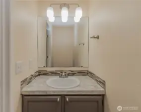 Half bathroom downstairs.