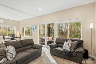 Plenty of windows to enjoy the greenery.