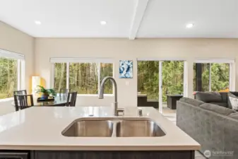 Stainless steel appliances.