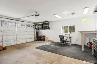 Insulated garage.