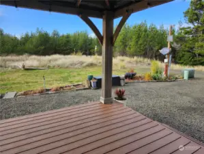 Deck off of Bedroom #2 looking towards yard