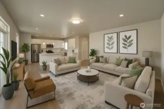 Living area(virtually staged)