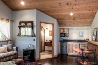 Custom Interior of guest studio remodeled by Treehouse Remodeling.
