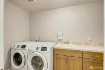 Laundry room with utility sink