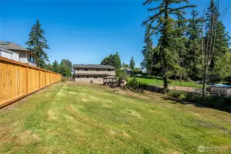 Large fenced yard