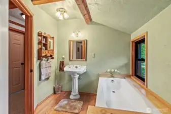 Bathroom with tub