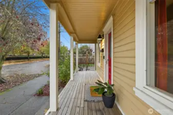 Inviting front porch