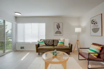 Fully remodeled living area.