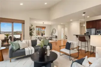 Looking across the living room this picture shows you the enormity of this entertainers delight.