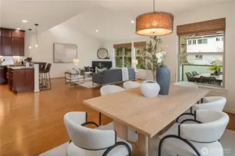 A true entertainer's delight with lots of room to mingle for your guests including 3 exterior decks.