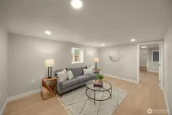Family room/bonus living space in the lower level.