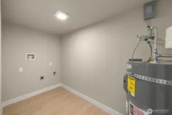 Utility room in the lower level.