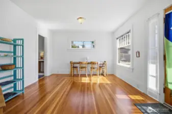 Another view of the dining area (or whatever you choose to make of this space) that gets so much natural sunlight.