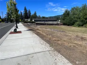 Northern Boundary view & new sidewalks