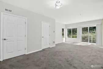 View of dining room and living room