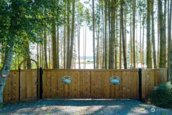 Gated Entry with man gate to the left