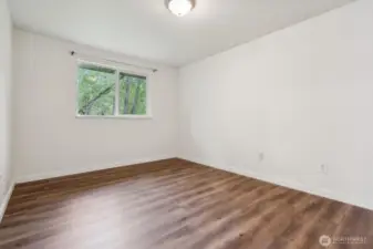 Primary bdrm looks to back yard