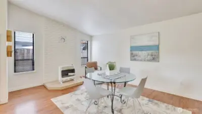 Enjoy dinners and gatherings in this cozy dining room.
