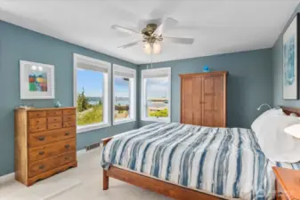 Primary bedroom with a private deck