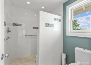 Large private shower